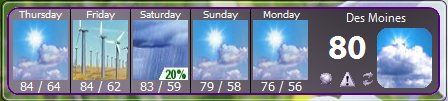 Stirling Weather Extended Forecast Screenshot