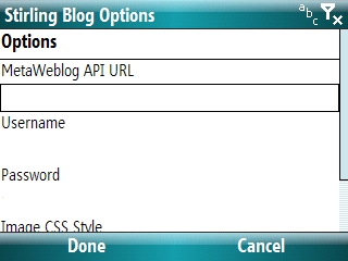 Stirling Blog Options